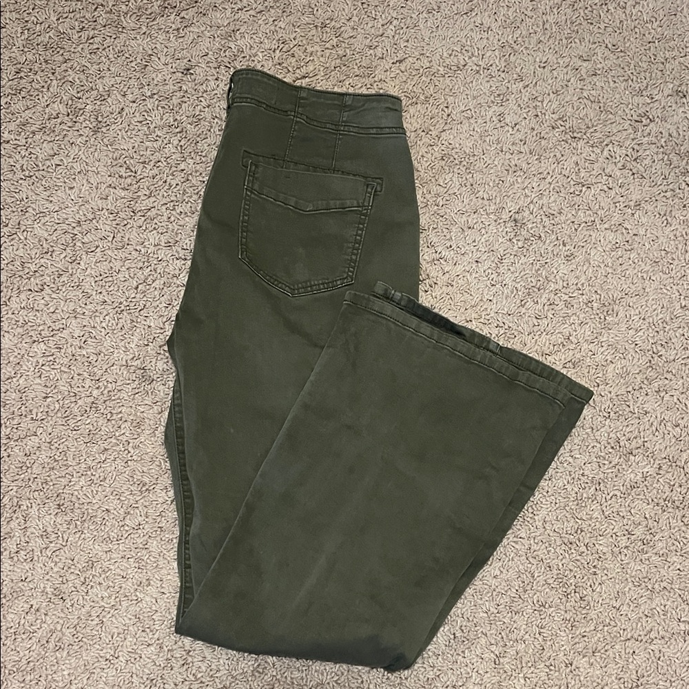 Anthropologie Pilcro Olive Green Boot Cut Pants - Picture 4 of 4